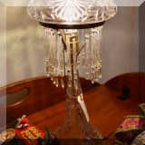 DL24. Cut crystal boudoir lamp.
